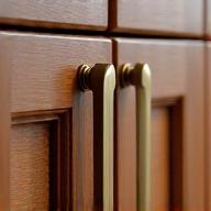 Close-up of custom kitchen cabinet detail